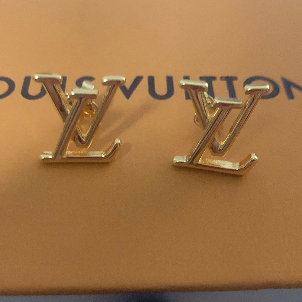 Louis Vuitton Gold Crystal Earrings